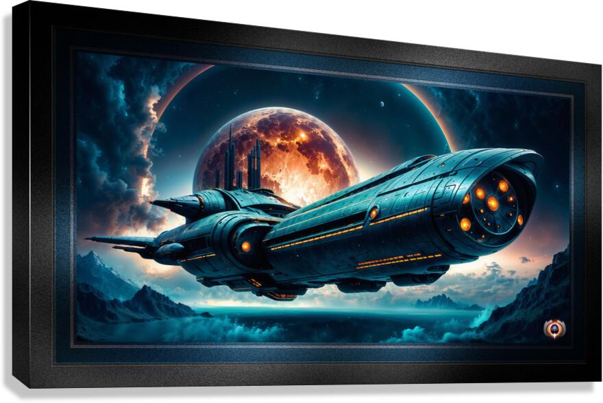 Thalassa Ardentia Emergence From Orlence Dimensional Gate Astonishing AI Concept Art by Xzendor7 Canvas Print