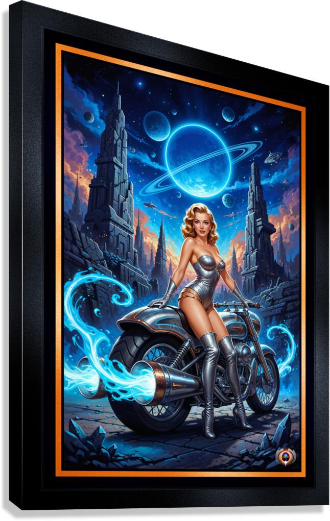 Cosmic Portrait Of Thyra Myrskas Futuristic Adventures Mesmerizing AI Concept Art by Xzendor7 Canvas Print