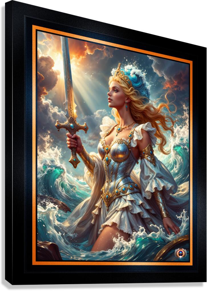 Unveiling Aquilona Luminia Goddess of Water and Light Msmerizing AI Concept Art by Xzendor7 Canvas Print