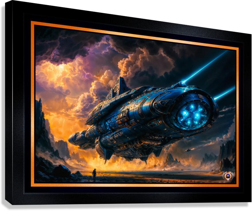 Sci-Fi Masterpiece Of The Hevilgard Exploring Teleran V Outstanding AI Concept Art by Xzendor7 Canvas Print