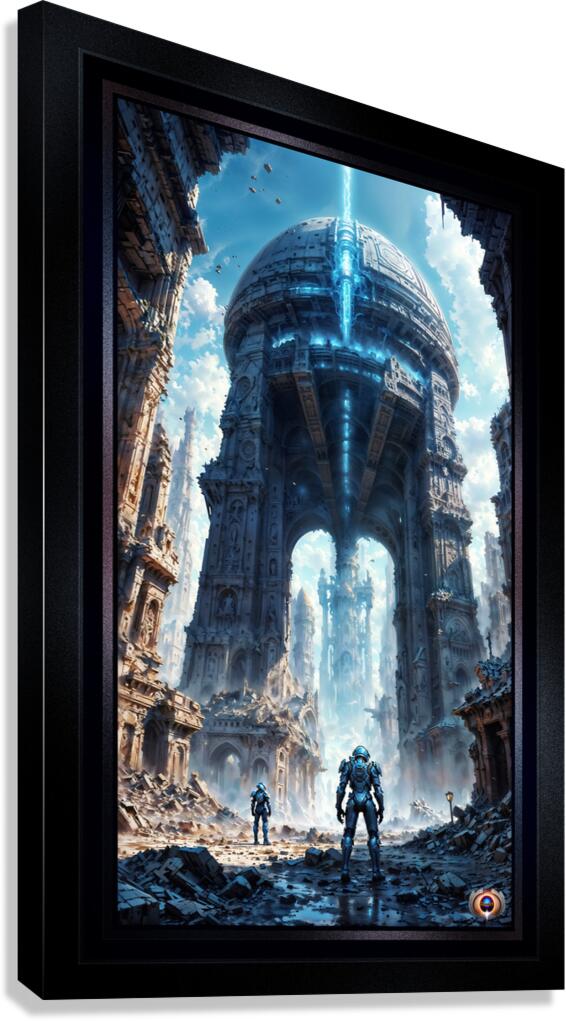 Destruction Of Eslivan A Chronicle Of The Fall Of Trevus Captivating AI Concept Art by Xzendor7 Canvas Print