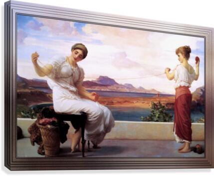 Winding The Skein by Frederic Leighton Impression sur toile