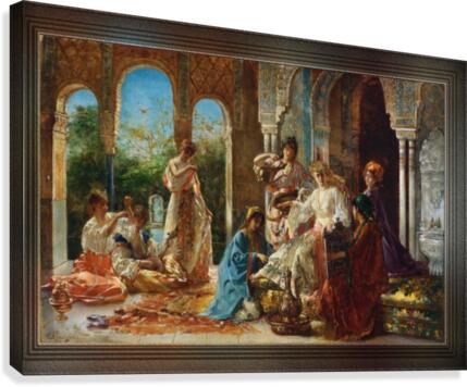 Atendiendo A La Favorita by Edouard Frederic Wilhelm Richter Canvas Print