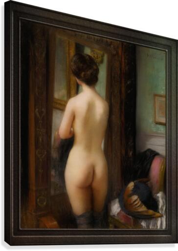 Nu A La Psyche by Henri Gervex Old Masters Reproduction Canvas Print