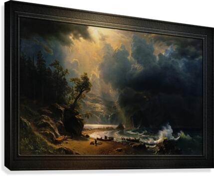 Puget Sound on the Pacific Coast by Albert Bierstadt Old Masters Reproduction Canvas Print
