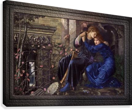 Love Among the Ruins by Edward Burne-Jones Old Masters Reproduction Canvas Print