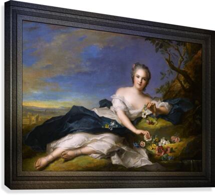 Henriette of France as Flora by Jean-Marc Nattier Old Masters Reproduction Canvas Print