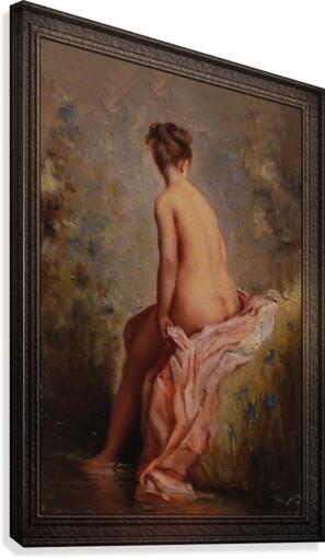 The Bather by Charles Joshua Chaplin Classical Fine Art Reproduction Canvas Print