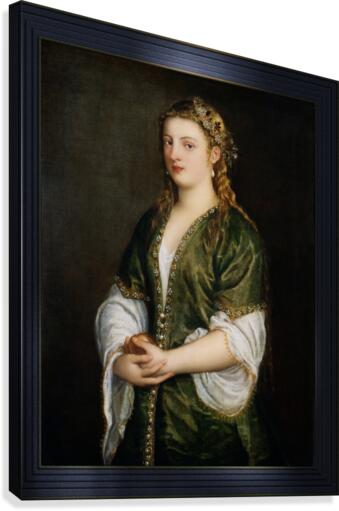 Portrait Of A Lady by Tiziano Vecellio Titian Old Masters Reproduction Canvas Print
