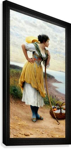 Awaiting The Return by Eugene de Blaas Classical Fine Art Reproduction Canvas Print