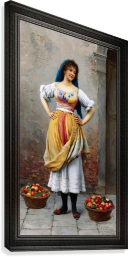 The Market Girl by Eugene de Blaas Classical Art Old Masters Reproduction Canvas Print