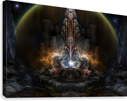 Path Of Shadows Fractal Fantasy Art Canvas Print
