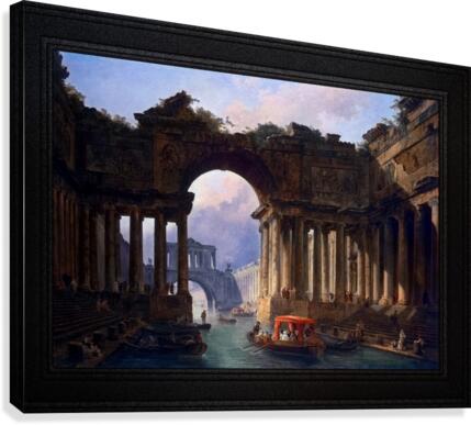Architectural Landscape With A Canal Classical Fine Art Old