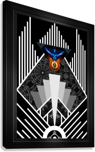 Wings Of Lightning Deco Mech Flare Fractal Abstract Art by Xzendor7 Canvas Print