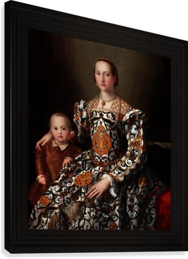 Eleonora of Toledo and Her Son by Agnolo Bronzino Classical Art Old Masters Reproduction Canvas Print