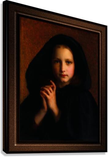 Femme Dans Un Manteau by Adolphe Piot Classical Fine Art Old Masters Xzendor7 Remastered Reproduction Canvas Print