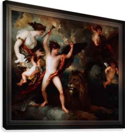 Omnia Vincit Amor by Benjamin West Old Masters Classical Fine Art Reproduction Canvas Print