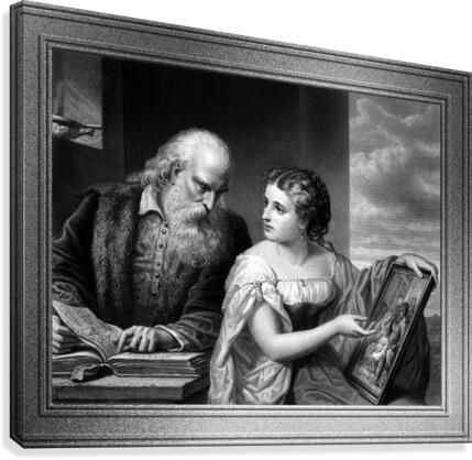 Philosophy and Christian Art by Engraver W. Ridgway Classical Art Old Masters Reproduction Canvas Print
