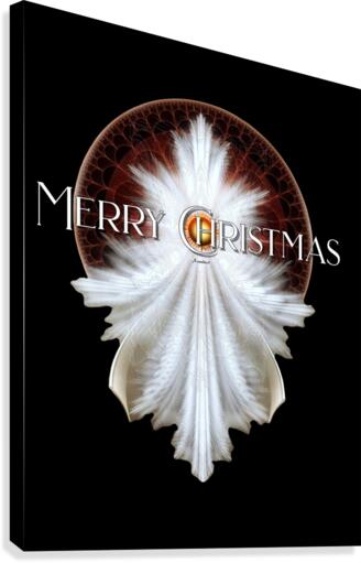 Angel Wings Snowflake Merry Christmas TW Fractal Art Canvas Print