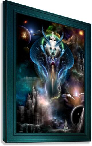 Thera Queen Of The Galaxy Fractal Art Fantasy Portrait Canvas Print