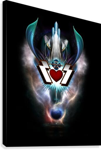 The Thunder Gods Rock Fractal Art Canvas Print