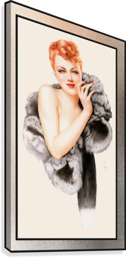 Fox by Alberto Vargas Pin-Up Girl Vintage Art by xzendor7 Wall Art