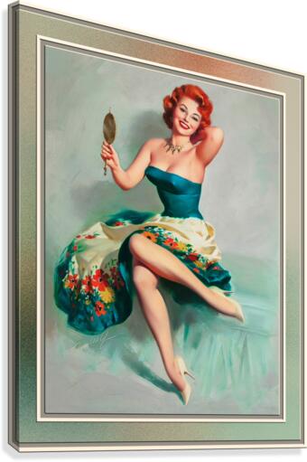 Blossoming Beauty Pin-up by Bill Medcalf Vintage Pin-Up Girl Art