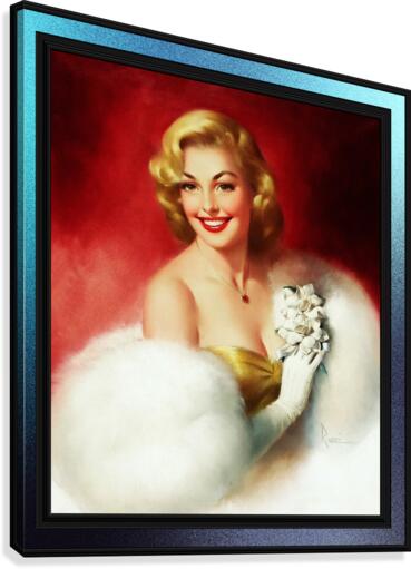 Golden Girl by Edward Runci Pin-Up Girl Vintage Art Canvas Print