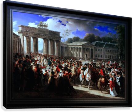 Entry of Napoleon I into Berlin by Charles Meynier Classical Fine Art Reproduction Canvas Print