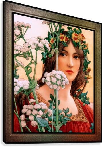 Our Lady of the Cow Parsley by Elisabeth Sonrel Wall Art Decor Canvas Print