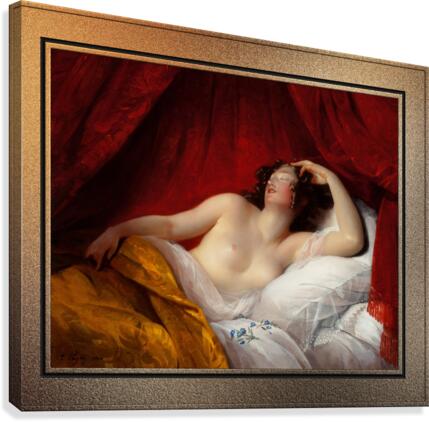 Le Sommeil by Aimee Pages-Brune Classical Fine Art Xzendor7 Old Masters Reproductions Canvas Print