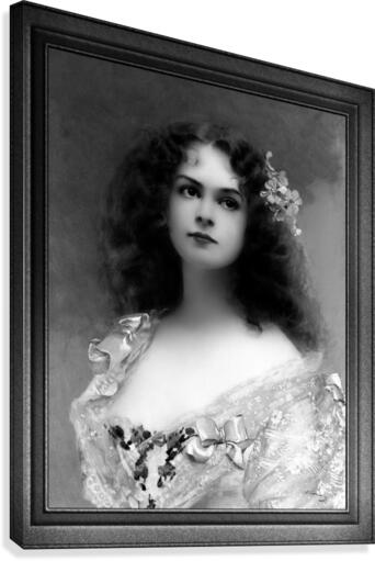 The Parisian by Vittorio Matteo Corcos Black and White Xzendor7 Old Masters Art Reproductions Canvas Print