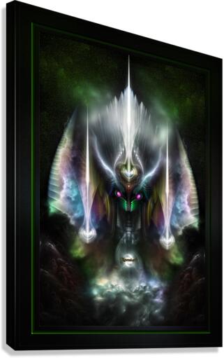 Tyrinan The Horikin God Of War Sci-Fi Fantasy Fractal Art Composition by Xzendor7 Canvas Print