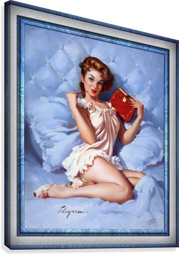 Thinking Of You by Gil Elvgren Vintage Illustrations Xzendor7 Old