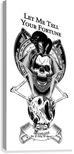 The Fortune Teller On A White Background Digital Art by Xzendor7 Canvas Print