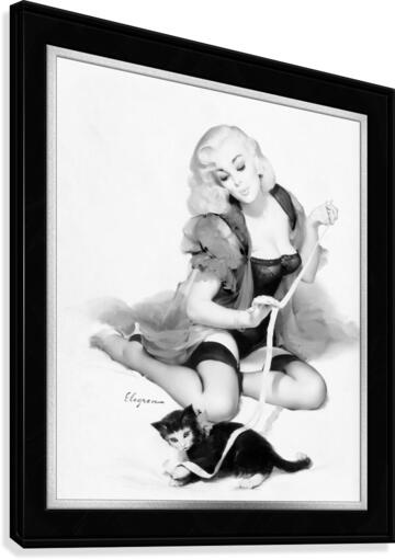 Denise Pur-r-rty Pair by Gil Elvgren Classic Xzendor7 Old Masters Reproductions Canvas Print