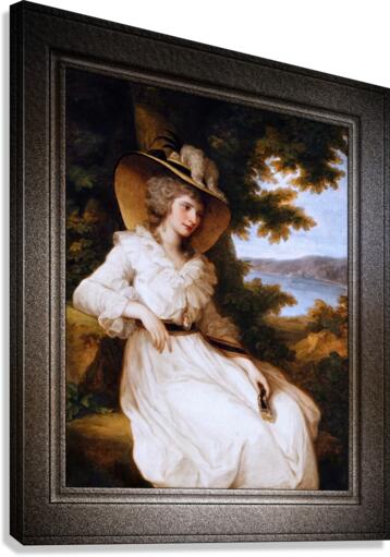 Lady Elizabeth Christiana Hervey by Angelica Kauffman Classical Fine Art Xzendor7 Old Masters Reproductions Canvas Print