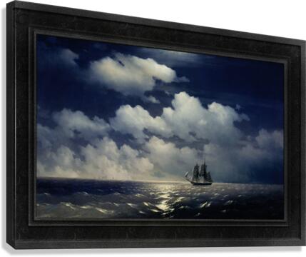 The Brig Mercury by Ivan Aivazovsky Classical Xzendor7 Old Masters Reproductions Canvas Print