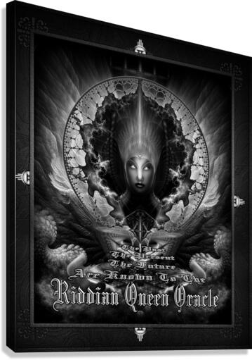 Riddian Queen Oracle GS Fractal Art Mystical Portrait by Xzendor7 Canvas Print