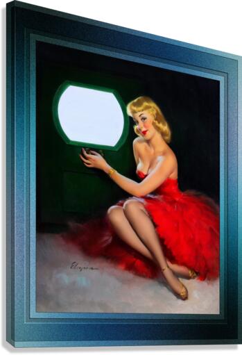 Good Looking by Gil Elvgren Classic Xzendor7 Old Masters Reproductions Canvas Print