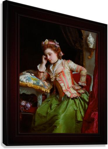 A Pensive Moment by Gustave Jacquet Remastered Xzendor7 Classical Fine Art Old Masters Reproductions Impression sur toile