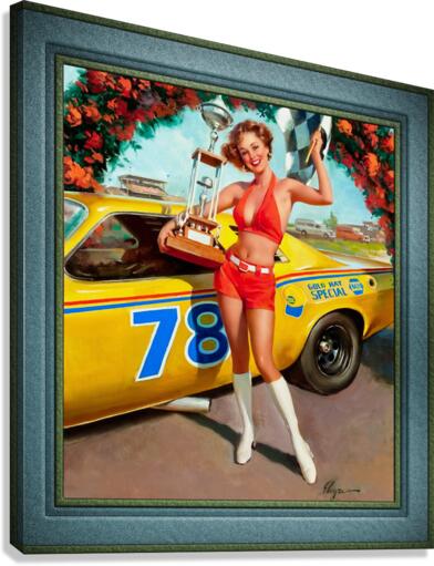 1st Place by Gil Elvgren Remastered Vintage Retro Xzendor7 Art Reproductions Canvas Print