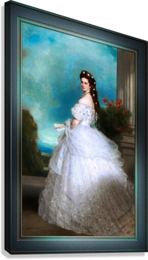 Portrait Of Empress Elisabeth of Austria by Franz Xaver Winterhalter Remastered Xzendor7 Classical Fine Art Old Masters Reproductions Canvas Print
