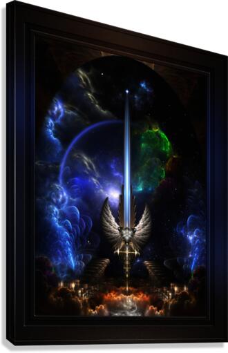 The Angel Wing Sword Of Arkledious Space Fractal Art Fantasy Sword Spacescape Composition Impression sur toile