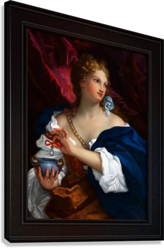 Cleopatra c1695 by Carlo Maratta Remastered Xzendor7 Classical Fine Art Old Masters Reproductions Canvas Print