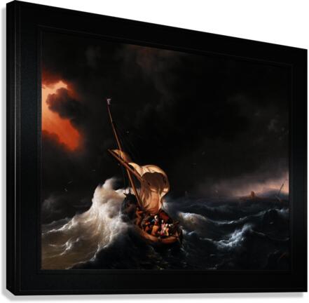 Christ in the Storm on the Sea of Galilee by Ludolf Backhuysen Remastered Xzendor7 Classical Fine Art Old Masters Reproductions Canvas Print