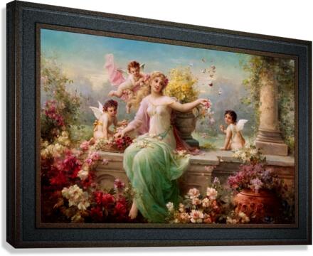 Flora by Hans Zatzka Remastered Xzendor7 Classical Fine Art Old