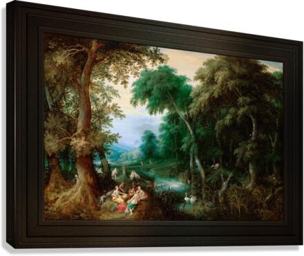 Diana and Her Nymphs by Francken and Keirincx Remastered Xzendor7 Classical Fine Art Old Masters Reproductions  Canvas Print