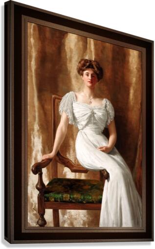 Portrait of The Hon. Mrs Harold Ritchie by John Collier Remastered Xzendor7 Classical Fine Art Old Masters Reproductions Canvas Print