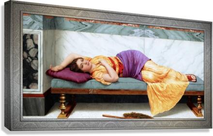 The Day Dream by John William Godward Remastered Xzendor7 Classical Fine Art Old Masters Reproductions Canvas Print